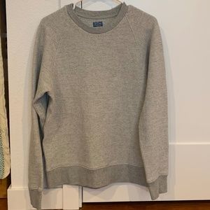 J Crew Heather Gray Vintage Fleece Sweatshirt (medium)